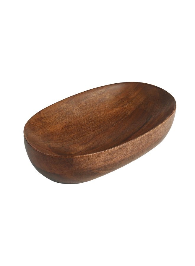 EllementryBrawny Oval Platter| Elegant Serving Platter with Wooden Board for Home & Dining | Stylish Serveware for Snacks, Appetizers, Fruits, and Desserts - Image 2